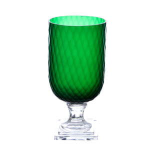 Vaso decorativo in vetro verde "Signoria Collection"