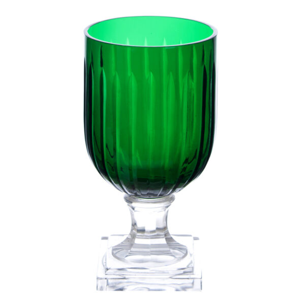 Porta candela in vetro verde "Signoria Collection"