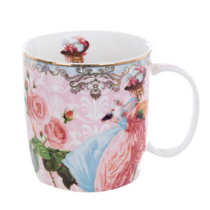 Tazza mug in box "Le rose del Borgo" rosa
